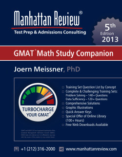 GMAT Math Study Companion