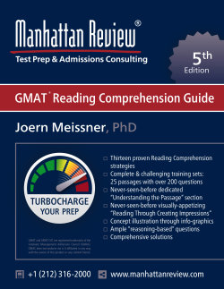 GMAT Reading Comprehension Guide