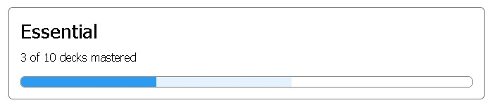 Example GMAT Flashcard Decks Mastered