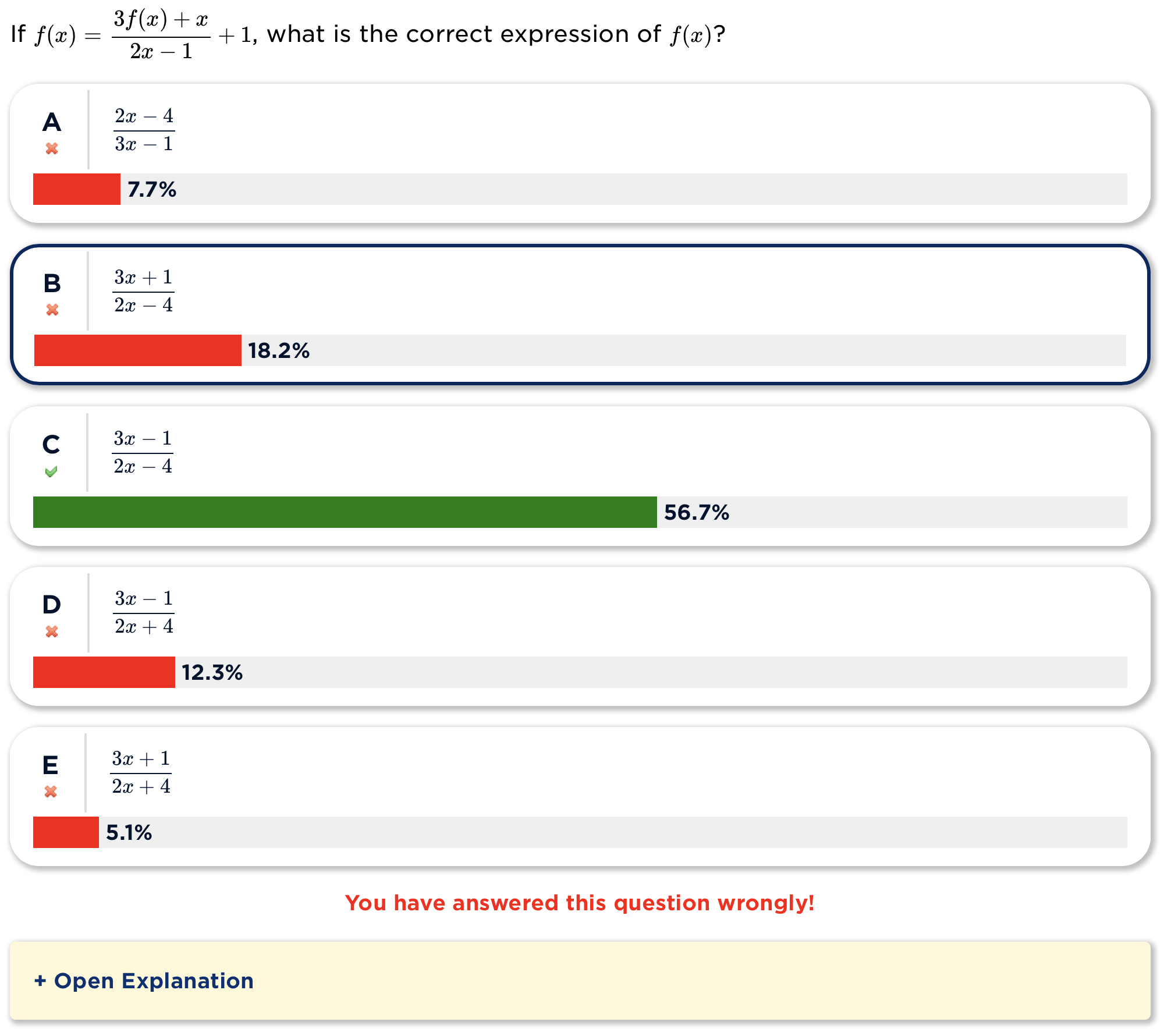 Example GRE Question Screenshot