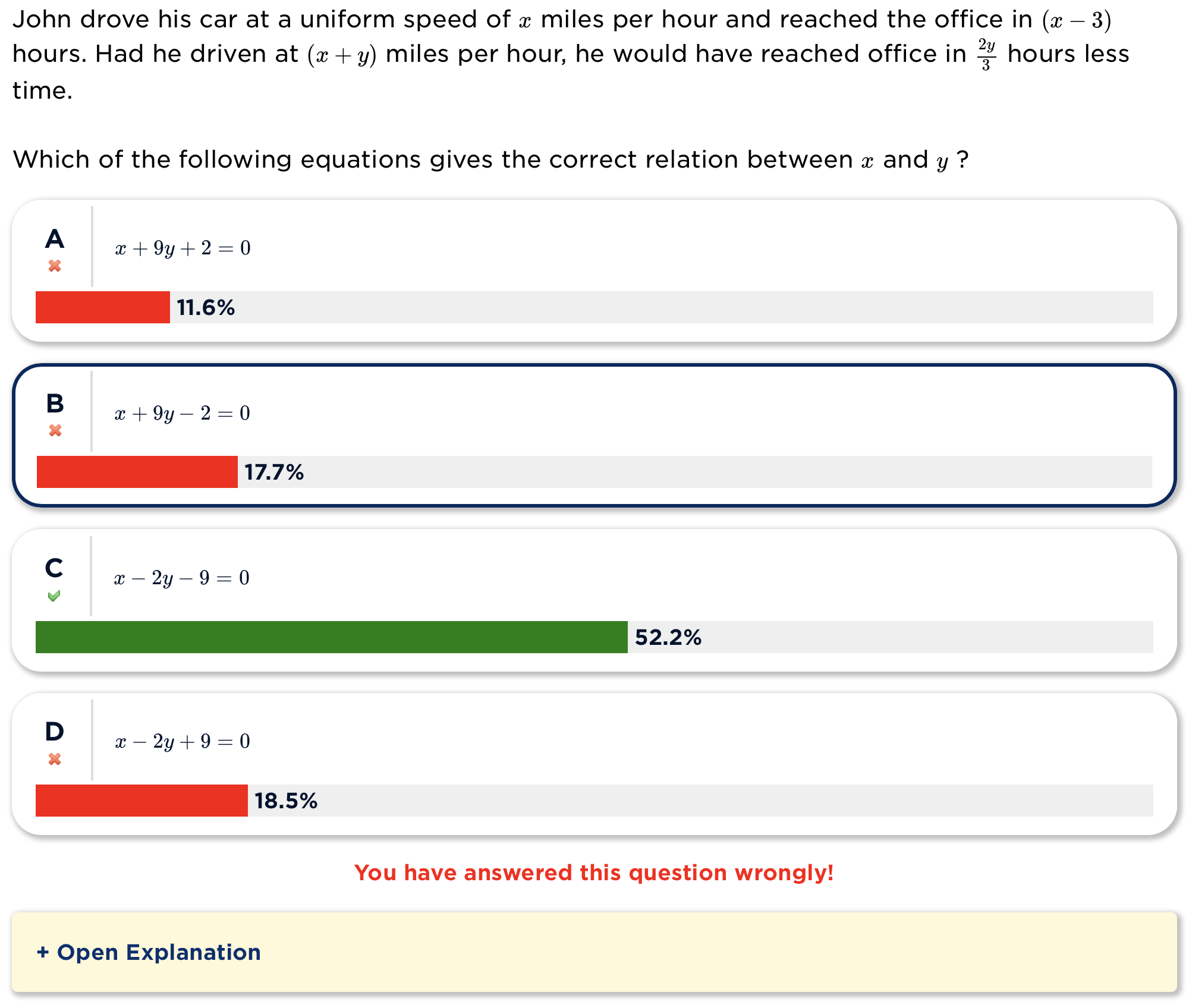Example SAT Question Screenshot